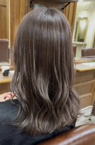 セミロング カラー 顔周り特化〜RIHO /CLUTCH博多のヘアスタイル
