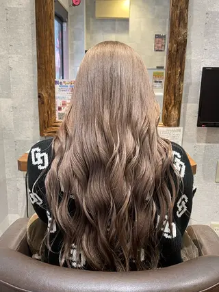ロング カラー 縮毛髪質改善カケル 透明感カラー✨のヘアスタイル