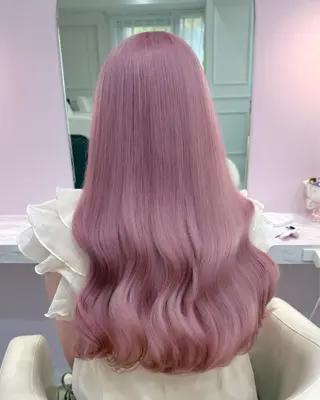 ロング カラー ハイトーンカラー💞 くるみ🎀のヘアスタイル