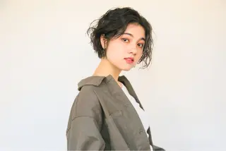 ショート カラー パーマ 大人の似合わせカット 髪質改善 ASUKAのヘアスタイル