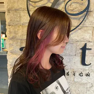 ロング カラー アクストスタイル川勝 しずかのヘアスタイル