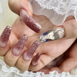 ロング ネイル 池袋痛ネイル Nok. 渡辺のネイルデザイン