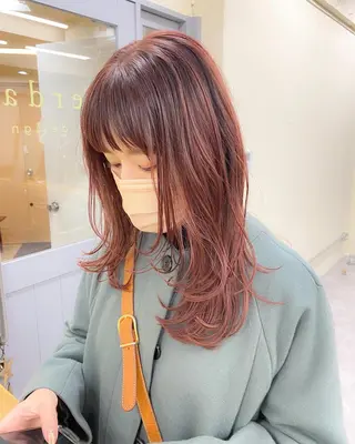 ミディアム カラー レイヤー暖色カラー 池袋Yamamotoのヘアスタイル