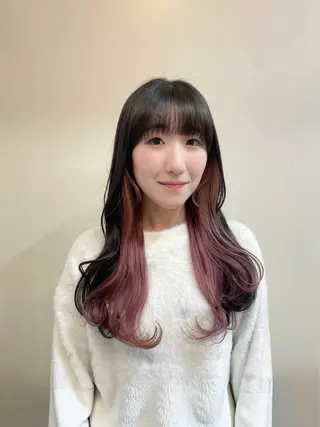 ロング カラー Riru🩵縮毛矯正 リピーター多数✨🩵のヘアスタイル