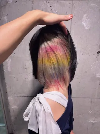 ロング カラー 🧸ハイトーン/ミル クティー🧸のヘアスタイル