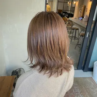 ミディアム カラー パーマ ヘアアレンジ 🤍透明感カラー🤍 Ryujiのヘアスタイル