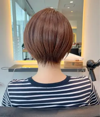 ショート カラー 襟足でお悩みの方✂︎ くびれ職人ハシモトのヘアスタイル