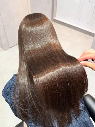 ロング カラー パーマ ヘアアレンジ 縮毛矯正/髪質改善/ ブリーチ毛/木元渓太のヘアスタイル