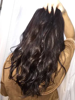 ミディアム セミロング ロング カラー 若杉 諒のヘアスタイル