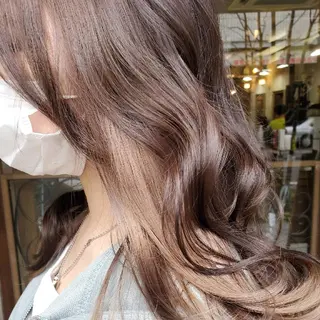 セミロング カラー 梅澤 勧太のヘアスタイル