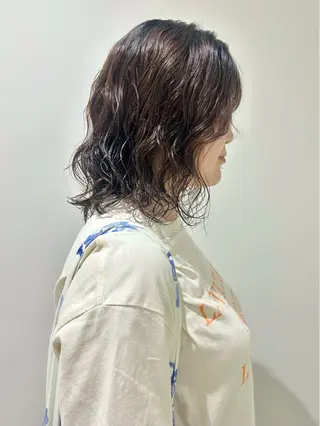 ミディアム パーマ 👔ボブ﹨髪質改善 ストレート🩳ももかのヘアスタイル
