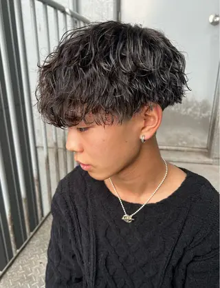 パーマ メンズ メンズパーマ特化/ シャドウ/波巻/陸翔のヘアスタイル