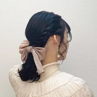 ヘアアレンジ レイヤー/ブリーチ/ 新宿/福元実希のヘアスタイル