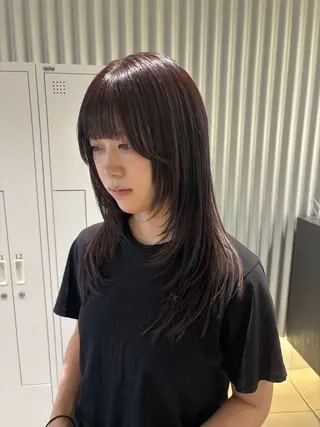 セミロング カラー ヘアアレンジ 押切 響　のヘアスタイル