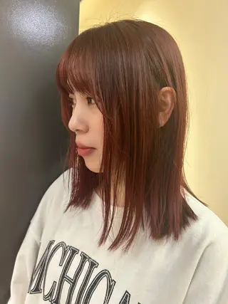 ミディアム カラー hubhair レイヤー/透明感のヘアスタイル