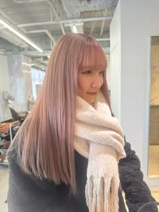 ロング カラー 店長 MANAMI 艶カラー／骨格ボブのヘアスタイル