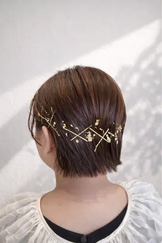 ショート ヘアアレンジ 艶カラー/レイヤー カット🫧あいりのヘアスタイル
