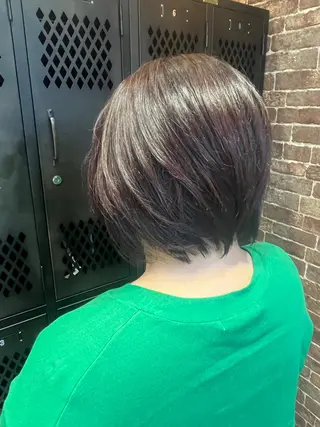 ショート カラー パーマ ヘアアレンジ メンズ キッズ ネイル マツエク・マツパ アイブロウ 久木原 ゆりのヘアスタイル