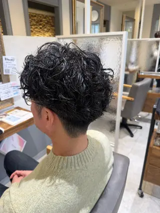 パーマ メンズ 白髪ぼかし/髪質改善 濱走大輝のヘアスタイル