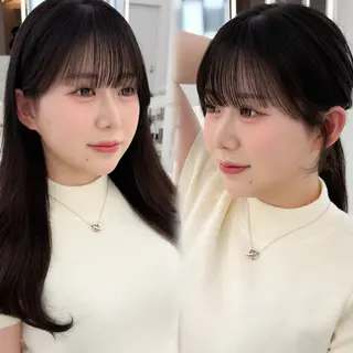 ミディアム 縮毛矯正 特化アツシのヘアスタイル