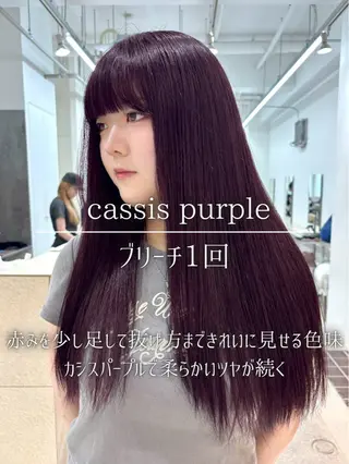 ロング カラー ナチュラルカラー/ ハイトーン AMIのヘアスタイル