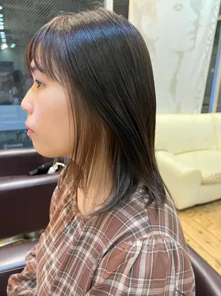 ミディアム カラー 「sumi」 AMIのヘアスタイル