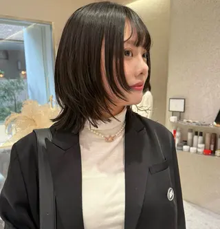 ミディアム mei 🌔 似合わせヘルシーヘアのヘアスタイル