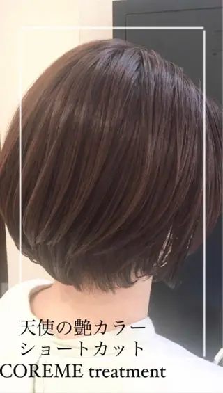 ショート カラー 縮毛矯正/髪質改善/ 艶髪ササキナツミのヘアスタイル