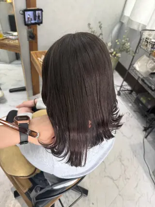 セミロング カラー 透明感カラー/パーマ 🌀アオノのヘアスタイル