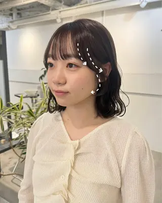 セミロング 100%可愛い顔周り 💓レイヤー/しずくのヘアスタイル