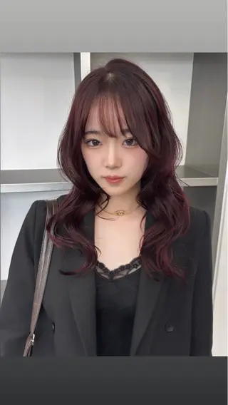 ミディアム カラー ヘアアレンジ 天神レイヤーカット No.1💖マユカのヘアスタイル