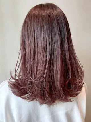 ミディアム カラー ヘアアレンジ パーマ ITbyALBUM 八王子店のヘアスタイル