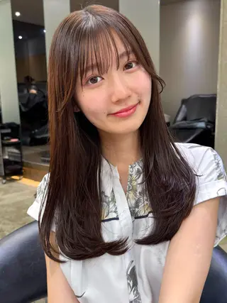 セミロング 髪質改善/縮毛矯正 山口蒼太のヘアスタイル