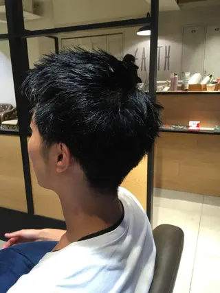 ショート ハイライト/パーマ/ 三村竜也のヘアスタイル