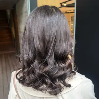 ミディアム パーマ 韓国風パーマ🌿コテ 巻き風パーマ/るいのヘアスタイル