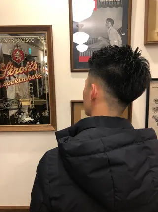 ショート パーマ メンズ 木村 りきのヘアスタイル