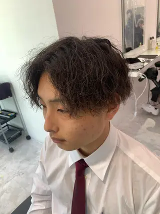 セミロング カラー ヘアアレンジ ダブルカラー｜ なおき｜池袋美容師のヘアスタイル