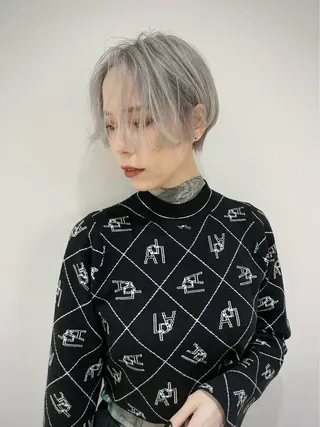 ショート ハイトーン/縮毛矯正 /博多/syokoのヘアスタイル