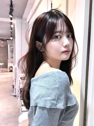 セミロング けんけん cachecacheのヘアスタイル