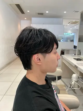 ショート パーマ メンズ 樋笠 知佳のヘアスタイル