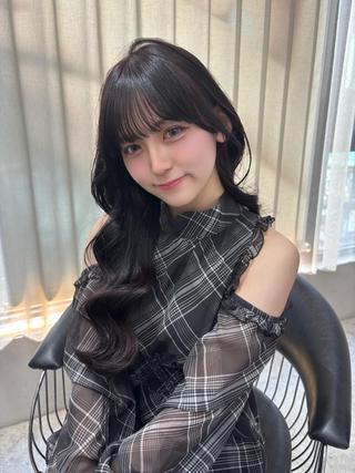 カラー ロング うるツヤ♡顔周り Satsuki୨୧のヘアスタイル