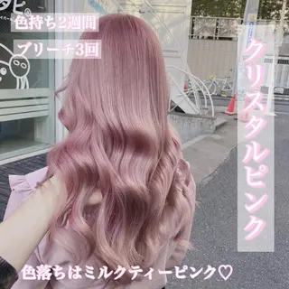 ロング カラー ヘアアレンジ メンズ キッズ マツエク・マツパ ブリーチの髪様 MASATOのヘアスタイル