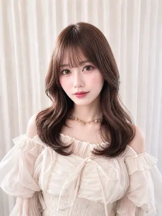 ロング カラー 💎結べるレイヤー/ 韓国/石戸谷💎のヘアスタイル