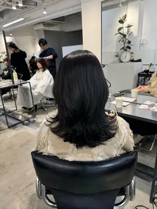 セミロング 100%可愛い顔周り 💓レイヤー/しずくのヘアスタイル