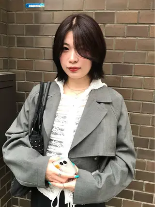 ショート 透明感艶カラー/ リュウジンキョウカのヘアスタイル