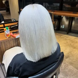 ミディアム カラー 渋谷🤍ハイトーン 🤍ボブ🤍FUMUのヘアスタイル