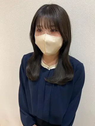 ミディアム カラー 外国人対応 佐久間のヘアスタイル