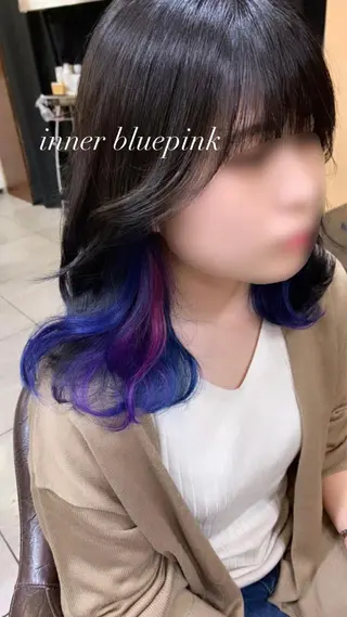 ミディアム レイヤー/艶髪カラー 森本くるみのヘアスタイル