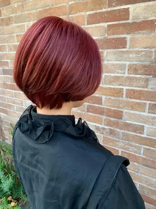 ショート カラー 韓国レイヤー×艶髪 ハイトーンRyukiのヘアスタイル