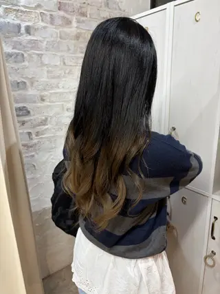 カラー カットモデル unaのヘアスタイル
